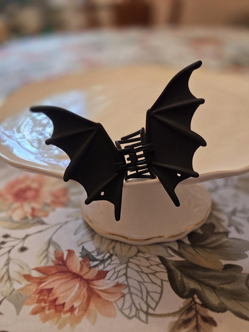 Black Bat Wing Hair Clip